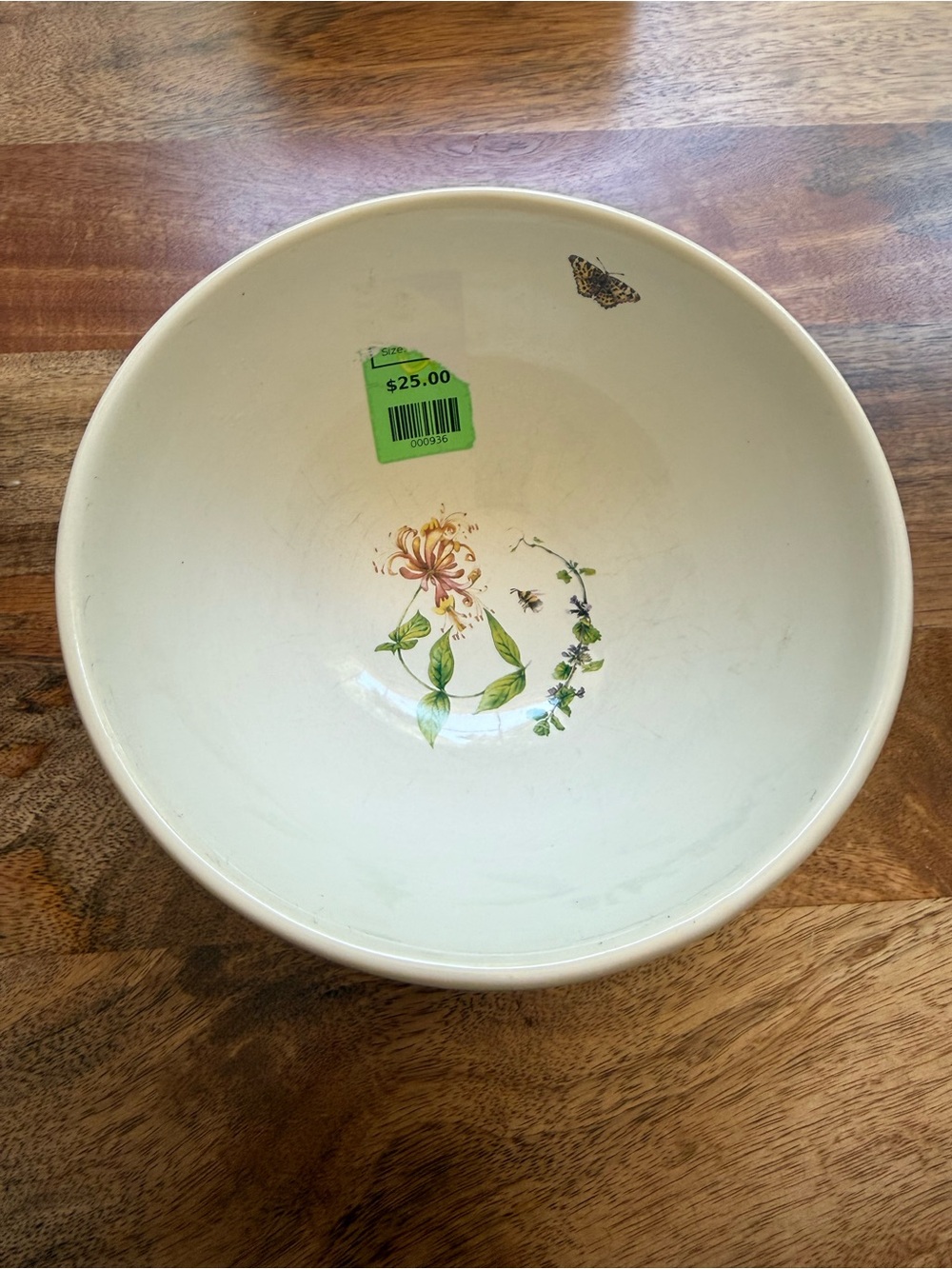 Wildflower Meadow Ceramic Serving Bowl by Magdalen Bowen - White Floral - Picture 4 of 4